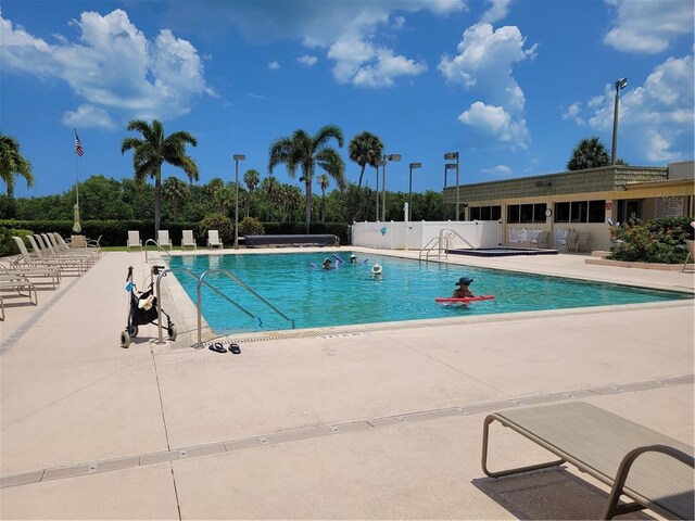 view of pool with a patio area