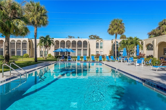 view of pool with a patio