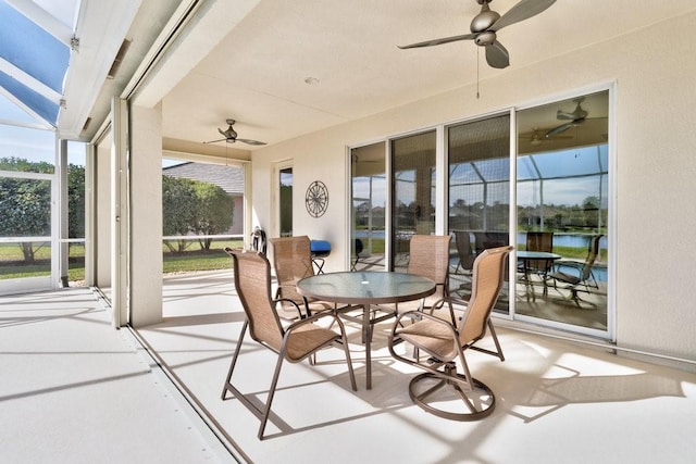 view of sunroom