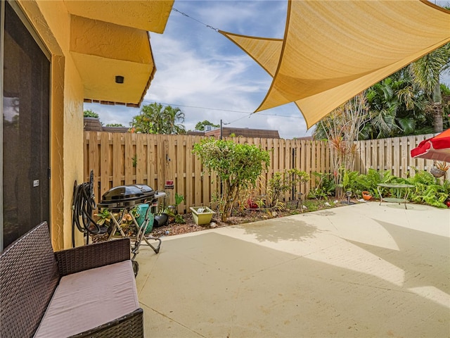 view of patio / terrace with area for grilling