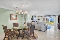 dining room with an inviting chandelier