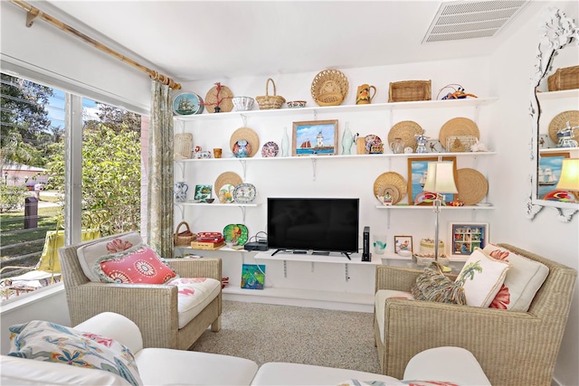 view of carpeted living room