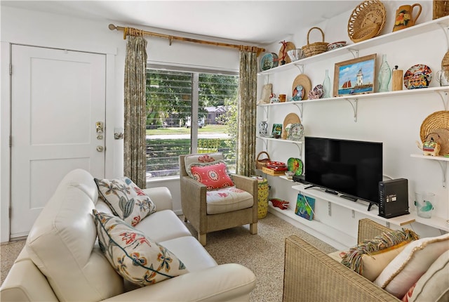 living room with plenty of natural light