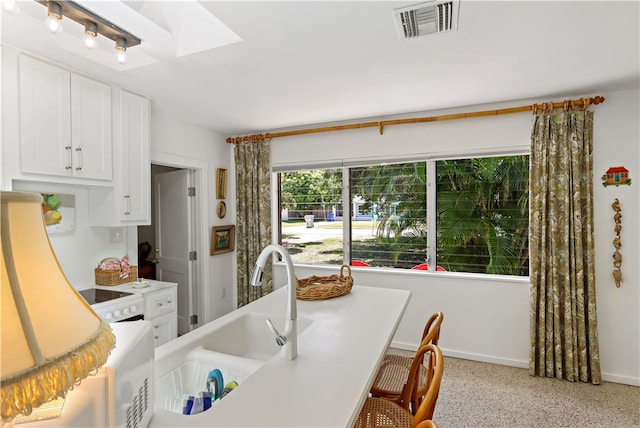 kitchen featuring white cabinets and sink