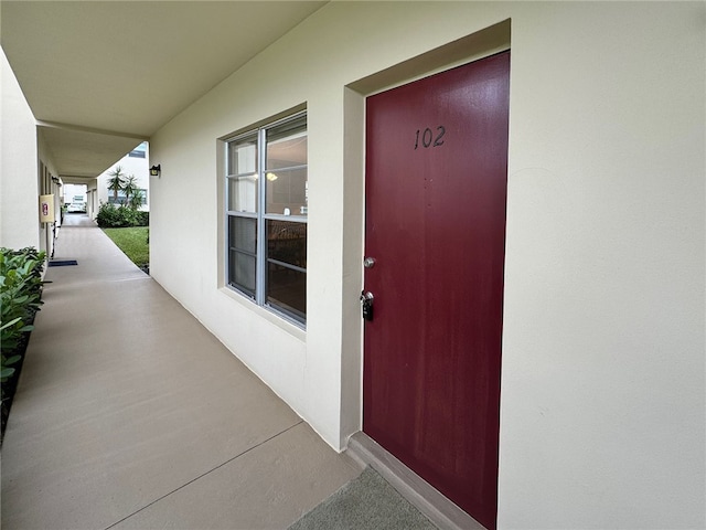 view of doorway to property