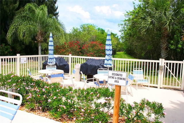 view of patio / terrace with area for grilling