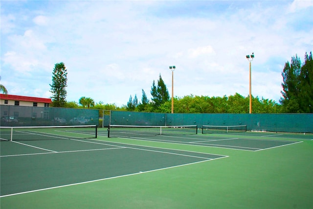 view of tennis court