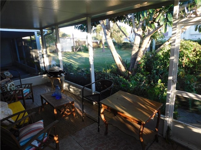 view of patio / terrace with a grill