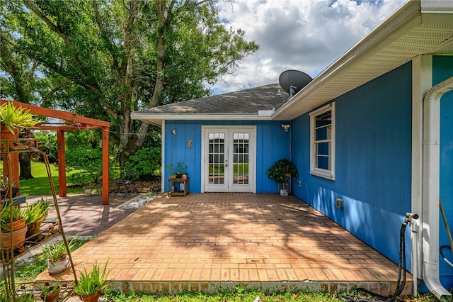 view of patio with french doors