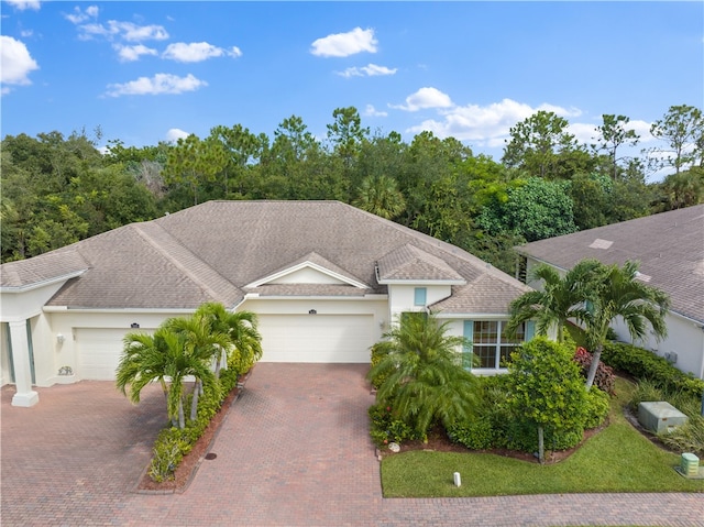 view of front of home featuring a garage