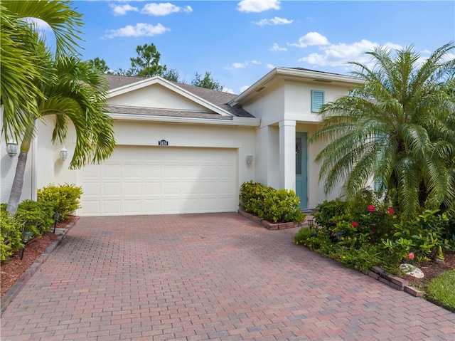 view of front of home featuring a garage