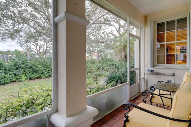 view of sunroom / solarium