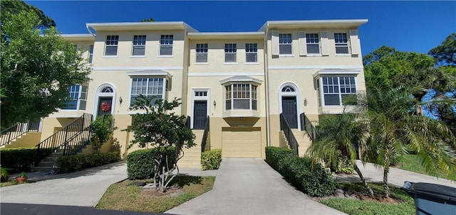 view of property featuring a garage