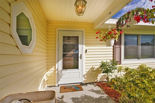 view of doorway to property