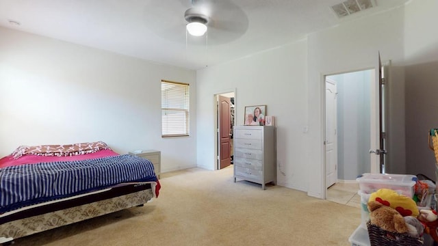 138 Port Royal Ct, Sebastian, FL 32958 - bedroom featuring light carpet and a ceiling fan