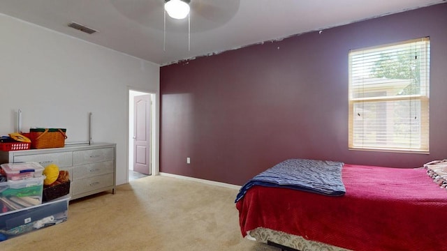 138 Port Royal Ct, Sebastian, FL 32958 - carpeted bedroom featuring a ceiling fan