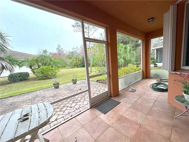 view of sunroom / solarium