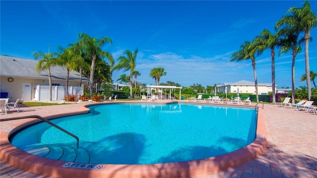 view of pool with a patio