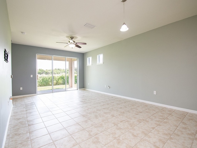 351 Monaco Pl, Vero Beach, FL 32960 - unfurnished room with light tile patterned flooring and a ceiling fan