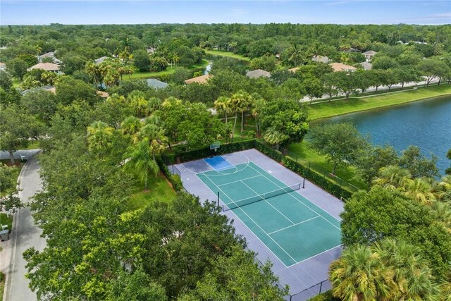 728 S Ocracoke Sq SW, Vero Beach, FL 32968 - view of tennis court with a water view
