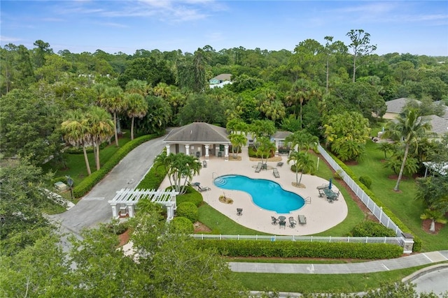 728 S Ocracoke Sq SW, Vero Beach, FL 32968 - aerial view of a pool area