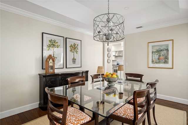 2139 Via Fuentes St Unit 2139, Vero Beach, FL 32963 - dining room with a chandelier, ornamental molding, and wood finished floors