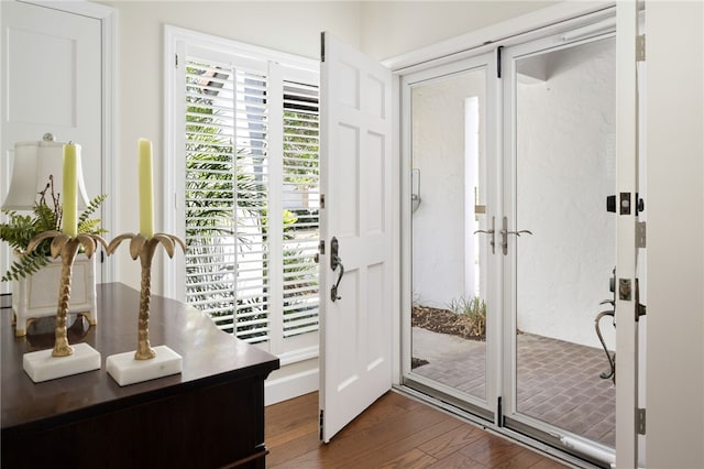 2139 Via Fuentes St Unit 2139, Vero Beach, FL 32963 - doorway to outside with dark wood-type flooring