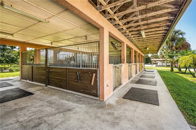 view of horse barn