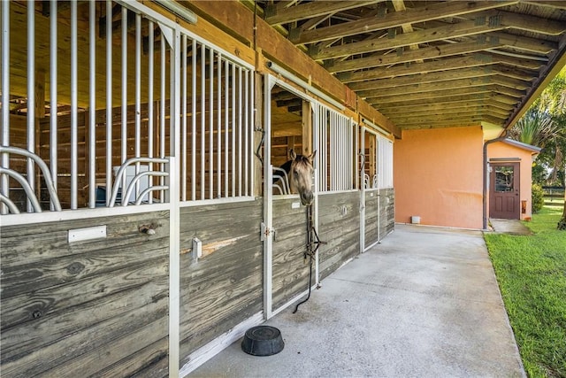 view of horse barn