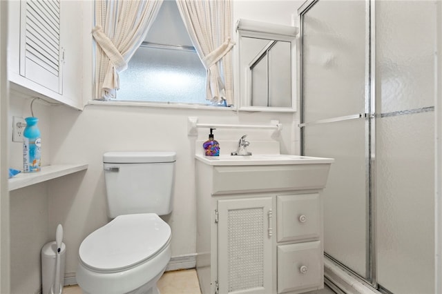 28 Sea Gull Ave, Vero Beach, FL 32960 - bathroom with a shower stall, vanity, and toilet