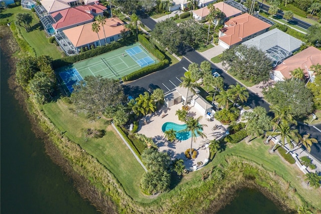 drone / aerial view with a residential view