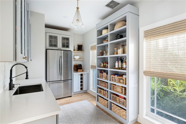 pantry with a sink