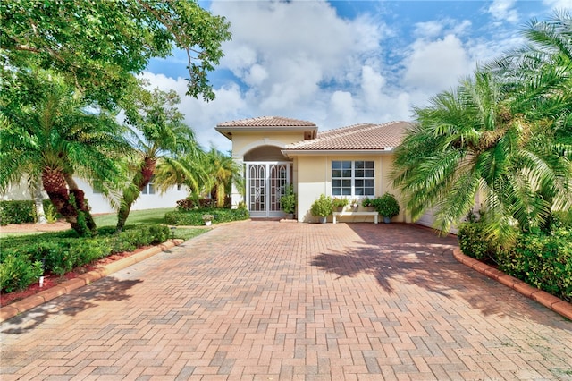 mediterranean / spanish house with french doors