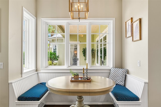 sunroom with breakfast area and a wealth of natural light