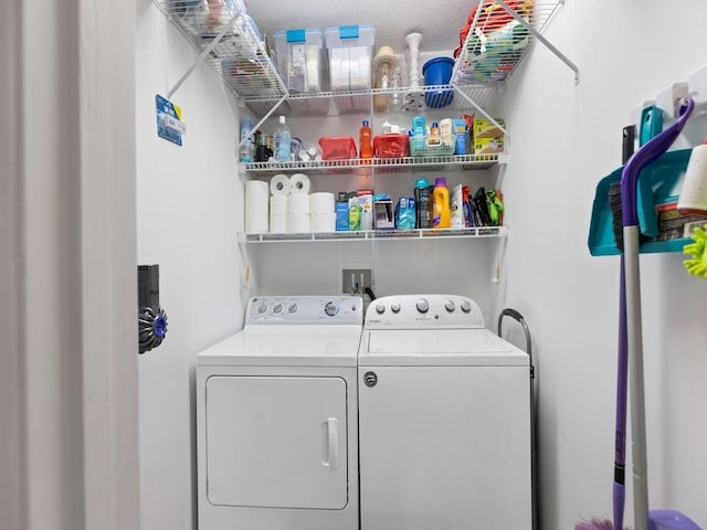 laundry area featuring independent washer and dryer