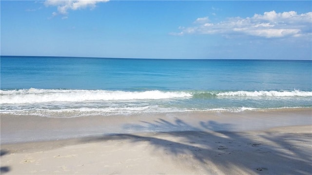 water view featuring a beach view