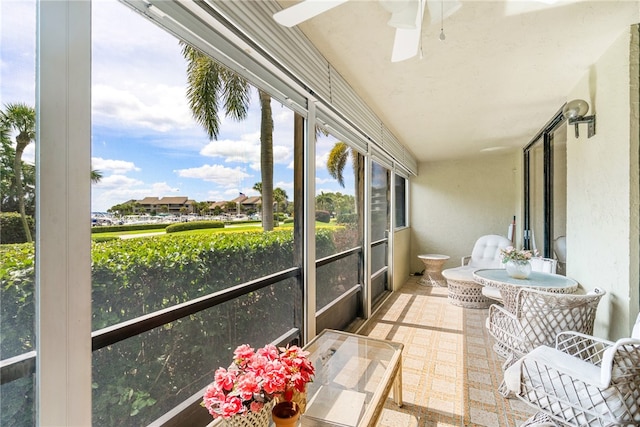 view of sunroom