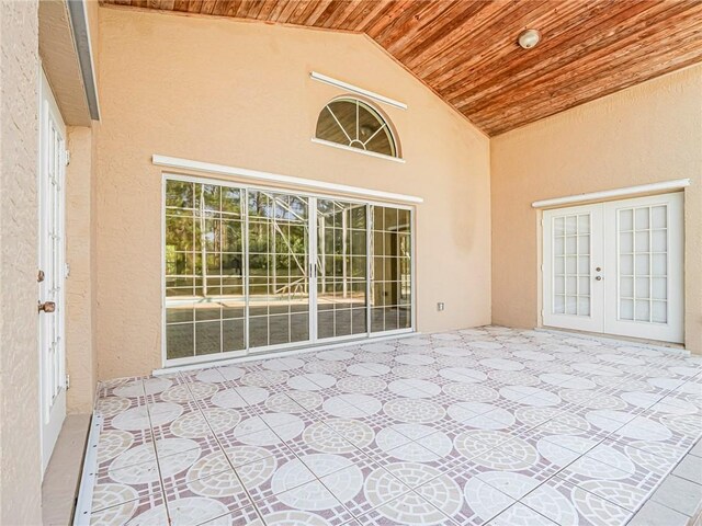 view of patio with french doors