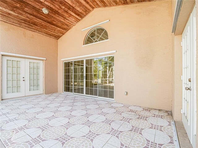 view of patio / terrace featuring french doors