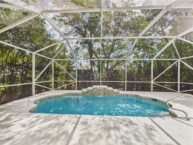 1458 Stonecrop St, Sebastian, FL 32958 - outdoor pool featuring a patio and a lanai