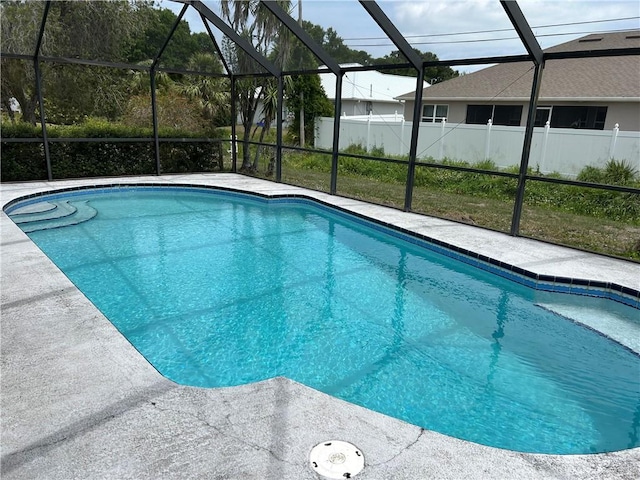 1080 Seamist Ln, Sebastian, FL 32958 - view of swimming pool with a patio area, a lanai, and a fenced in pool