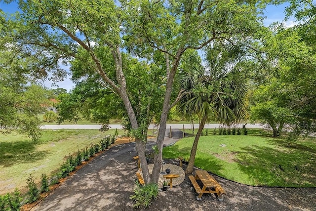 surrounding community with a yard