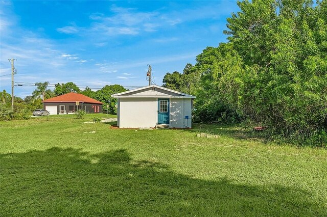 exterior space with a front lawn