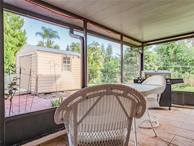 view of sunroom