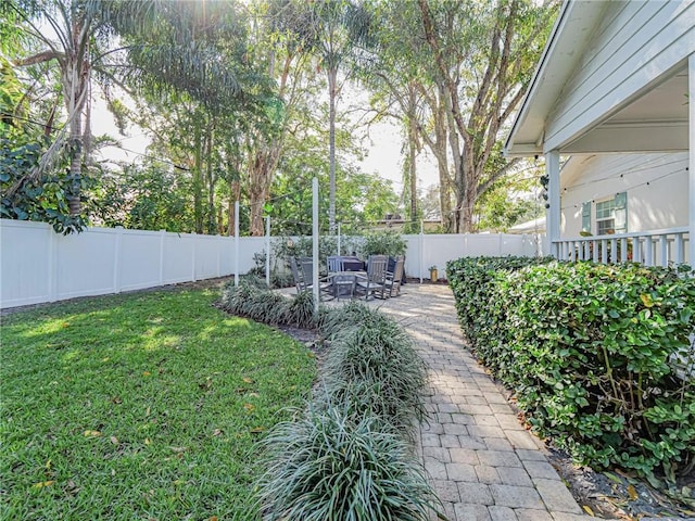 view of yard with a patio