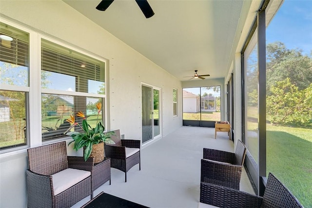 8645 95th Ave, Vero Beach, FL 32967 - sunroom / solarium with a ceiling fan
