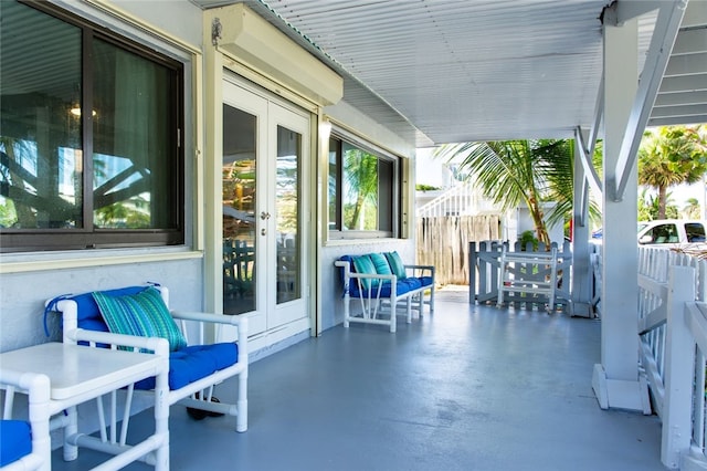 view of patio / terrace with french doors