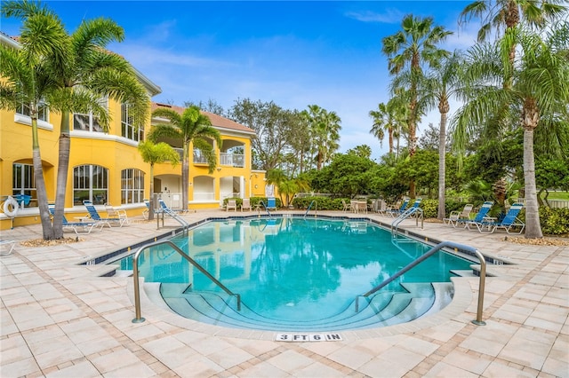 view of pool with a patio