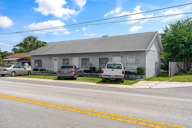 view of single story home