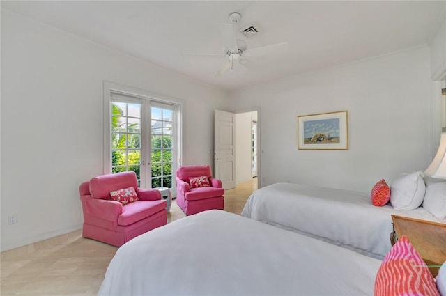 600 Ocean Rd, Vero Beach, FL 32963 - bedroom with ceiling fan and baseboards